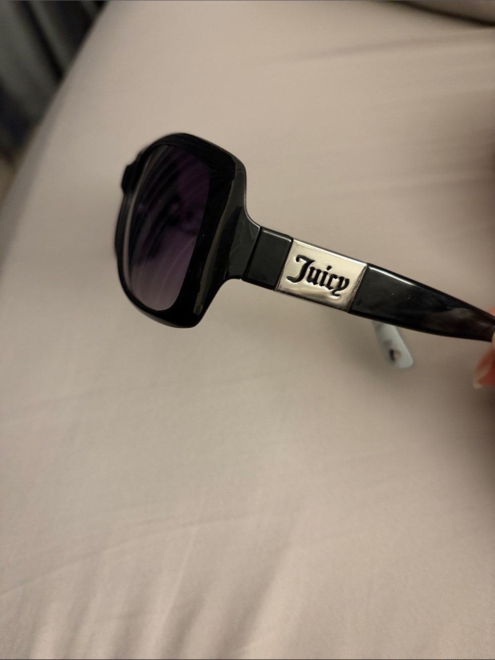 Juicy Couture Black Sunglasses with Purple Lenses